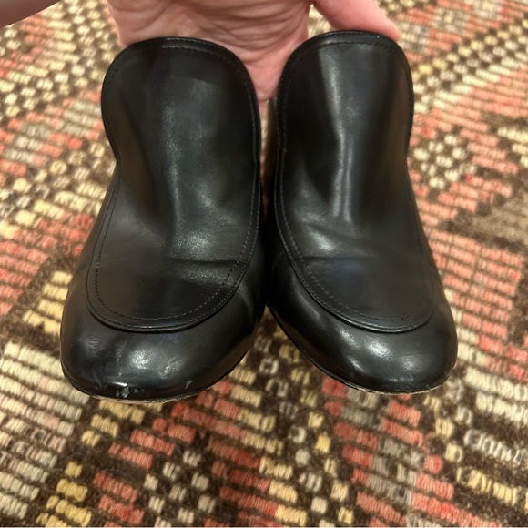 Gianvito Rossi Chunky Heel Loafer Mules size 38.5 (fits 7.5-8) - Picture 3 of 8